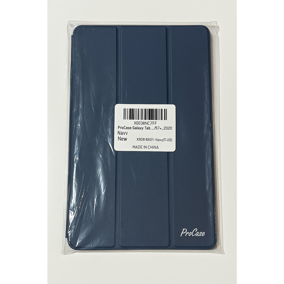 ProCase Galaxy Tab S7+ / S7 FE Case – Navy Blue Folio Cover (X800-BX01) – New - Picture 1 of 3